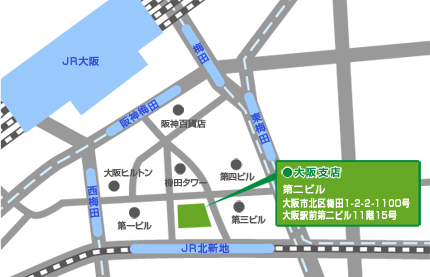 大阪支店地図